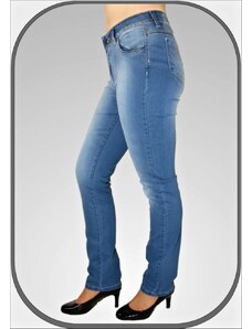 JOY JEANS Dámské vysoké světle modré jeansy 216/5 dl. 32"(81cm)