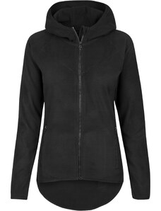 UC Ladies Dámská mikina s kapucí Polar Fleece na zip v černé barvě