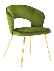 Zelená sametová jídelní židle MICADONI WEDI