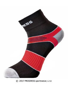 PROGRESS CYCLING cyklistické ponožky černá/červená
