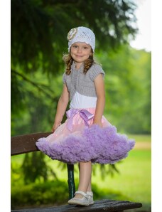 ADELO Tutu sukně dětská tylová extra - světle růžová - světle fialová