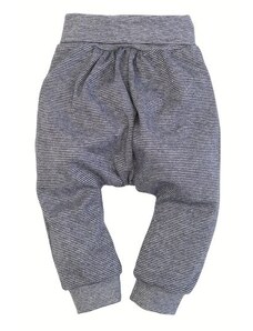 LORITA Kojenecké bavlněné kalhoty "Marselis", jemně pruhované, šedé