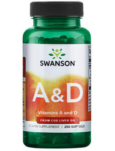 Swanson Vitamin A & D 250 ks, gelové tablety