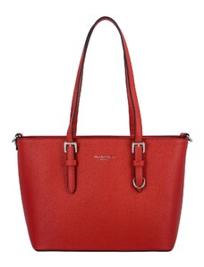Flora&Co Pevná a stylová dámská koženková kabelka Kendy, červená