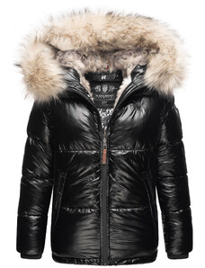 Dámská teplá zimní bunda s kožíškem Tikunaa Premium Navahoo - BLACK
