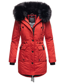 Dámská zimní dlouhá bunda/kabát Luluna Princess Navahoo - RED