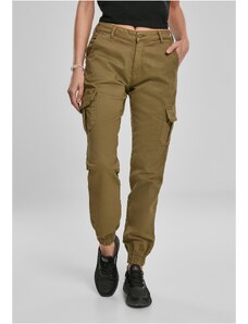 UC Ladies Dámské cargo kalhoty s vysokým pasem letní olivové