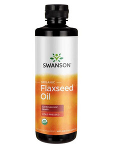 Swanson Organic Flaxseed Oil 473 ml, tekutina