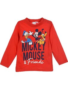 ČERVENÉ TRIČKO MICKEY MOUSE DISNEY S DLOUHÝM RUKÁVEM Červená