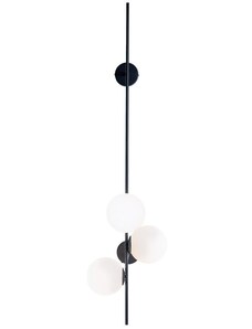 Nordic Design Bílo černé skleněné nástěnné světlo Bubbly 150 cm