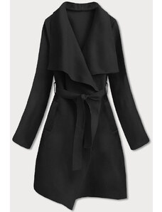 MADE IN ITALY Černý dámský minimalistický kabát (747ART)