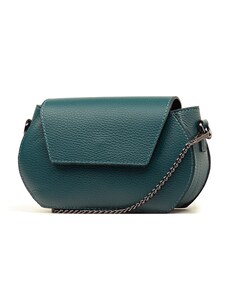 Blaire Kožená crossbody kabelka Clio petrolejová