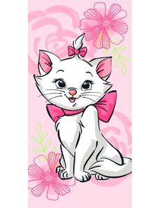 Jerry Fabrics Bavlněná froté osuška 70x140 cm - Marie Cat "Pink Flower"