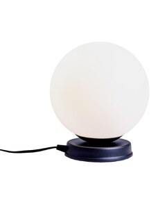 Nordic Design Bílá skleněná stolní lampa Manama M