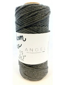 Yarnmellow Bavlněná šňůra ANGEL 5 mm - šedá