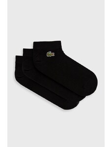Ponožky Lacoste (3-pack) pánské, černá barva, RA4183-5KC