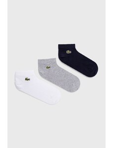 Ponožky Lacoste (3-pack) pánské, šedá barva, RA4183-5KC