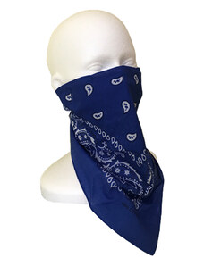 Lung Dragon Productions Královsky modrý paisley S-Shield NANO Bandana šátek s vyměnitelným filtrem z českého nanovlákna