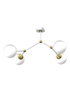 Milagro Přisazený lustr JOY 4xE14/40W/230V bílá/zlatá MI1499