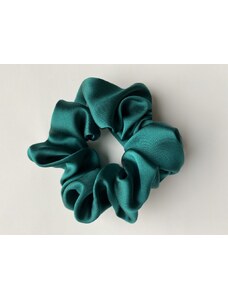 Emerald silk scrunchie