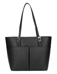 Dámská kožená kabelka typ shopper bag Larissa S7239- černá