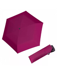 Doppler Mini Slim Carbonsteel 27 - dámský plochý skládací deštník růžová