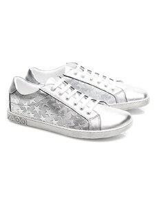 Barefoot tenisky ZAQQ - SLOQ Stars Silver stříbrné