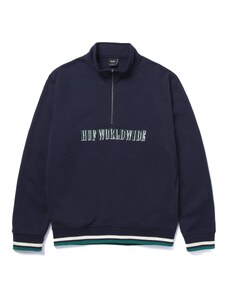 HUF Shadow Serif 1/4-Zip Mockneck Fleece Navy