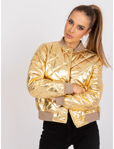 BASIC ZLATÝ LESKLÝ BOMBER SHERISE --GOLD Zlatá