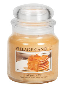 VILLAGE CANDLE vonná svíčka ve skle Maple Butter, střední