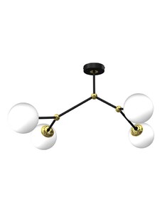 Milagro Přisazený lustr JOY 4xE14/40W/230V černá/zlatá MI1495