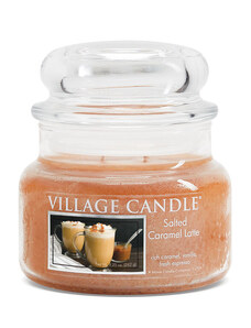 VILLAGE CANDLE vonná svíčka ve skle Salted Caramel Latte, malá