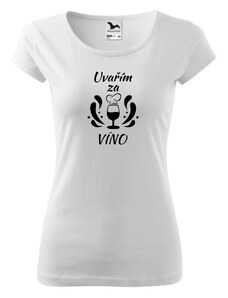 Fenomeno Dámské tričko Uvařím za víno - bílé