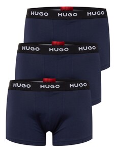 HUGO Red Boxerky námořnická modř / černá / bílá