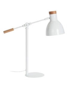 Bílá kovová stolní lampa Kave Home Tescarle
