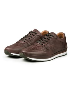 Ducavelli Ageo Genuine Leather Men's Casual Shoes Brown