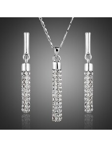 Francesca Petrucci Souprava náhrdelníku a náušnic Swarovski Elements White Elegance