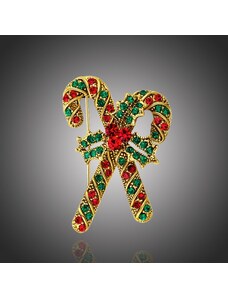 Éternelle Vánoční brož Swarovski Elements Corinne - vánoční cukrovinka
