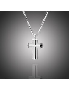 Manoki Pánský náhrdelník Alberico chirurgická ocel - kříž