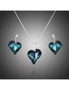 Éternelle Souprava náhrdelníku a náušnic Swarovski Elements Valentina Blue