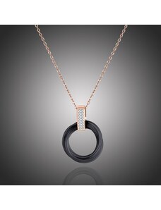 Victoria Filippi Stainless Steel Ocelový náhrdelník se zirkony Catarin Black Gold - keramika