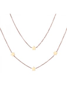 Victoria Filippi Stainless Steel Dvojitý ocelový náhrdelník Dolores - hvězdy, chirurgická ocel
