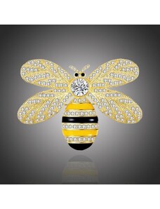 Éternelle Brož Swarovski Elements Josette Gold - včela