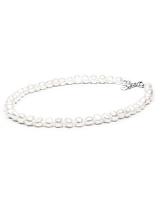 Gaura Pearls Perlový náhrdelník Ramóna - barokní bílá sladkovodní perla