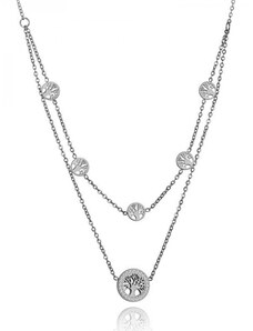 Victoria Filippi Stainless Steel Ocelový náhrdelník se zirkony Alfonsa - strom života