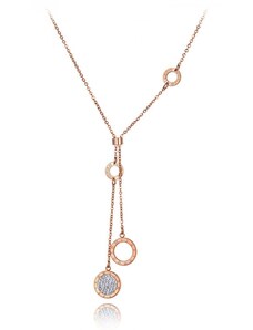 Victoria Filippi Stainless Steel Ocelový náhrdelník se zirkony Bernarda Gold - chirurgická ocel