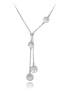 Victoria Filippi Stainless Steel Ocelový náhrdelník se zirkony Francisca - strom života