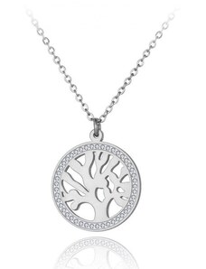 Victoria Filippi Stainless Steel Ocelový náhrdelník se zirkony Audreya - strom života