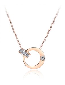 Victoria Filippi Stainless Steel Ocelový náhrdelník se zirkony Carla Gold - chirurgická ocel
