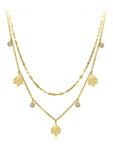 Victoria Filippi Stainless Steel Ocelový náhrdelník Mia Gold - chirurgická ocel, zirkon